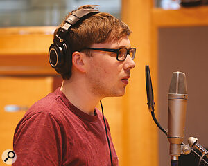 Some singers have trouble pitching when listening to their voice through headphones. It can often reduce your editing workload if you switch off your DAW’s software monitoring while recording, and ask the singer to listen to themselves acoustically by slipping one cup slightly off their ear (but not turned outwards!).